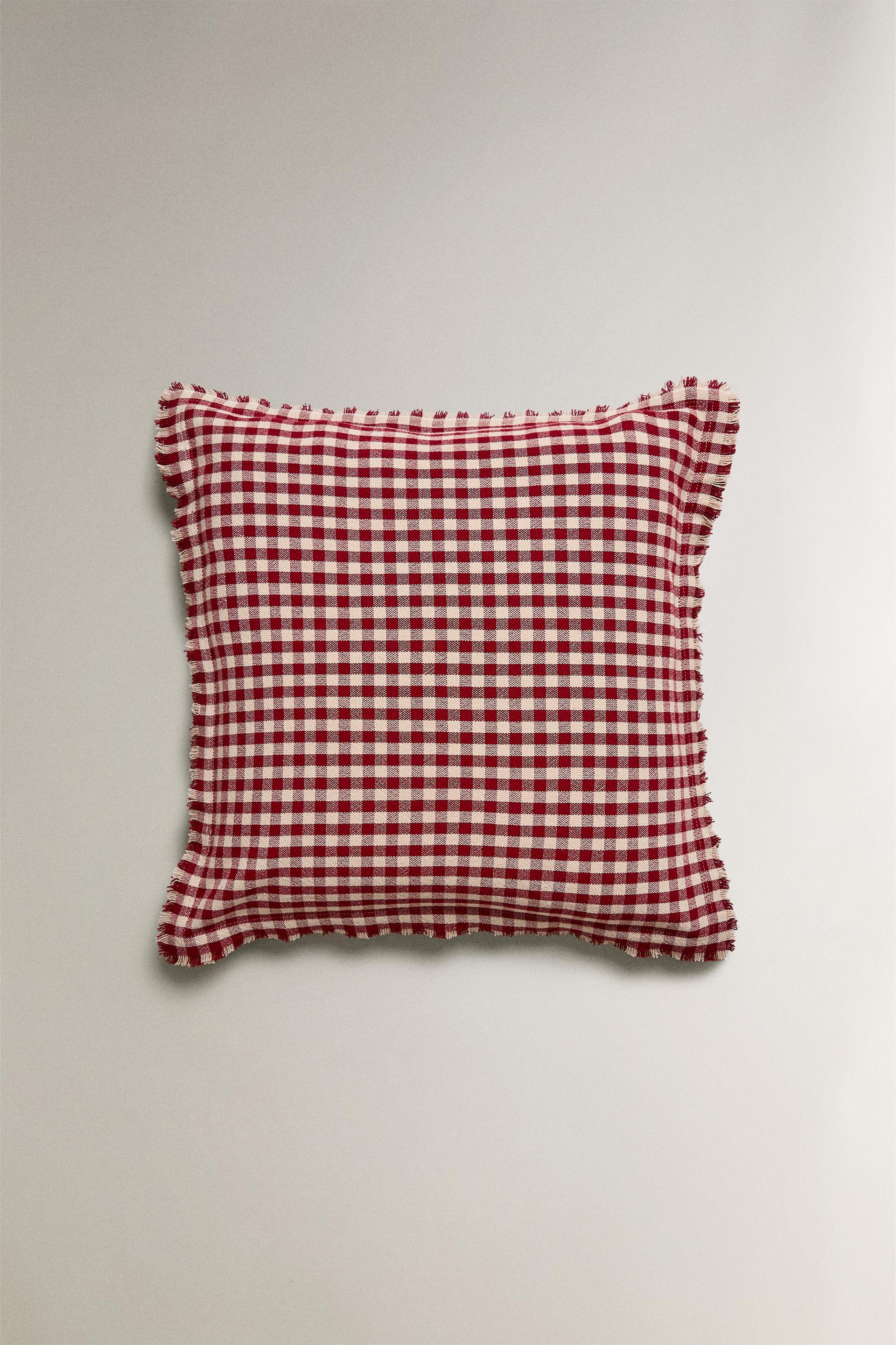 Gingham throw pillows sale