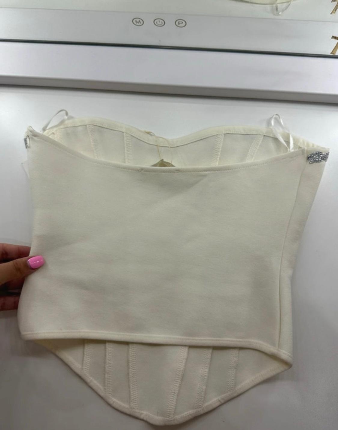 CORSETRY-INSPIRED STRETCH SHIMMER TOP - Image 3