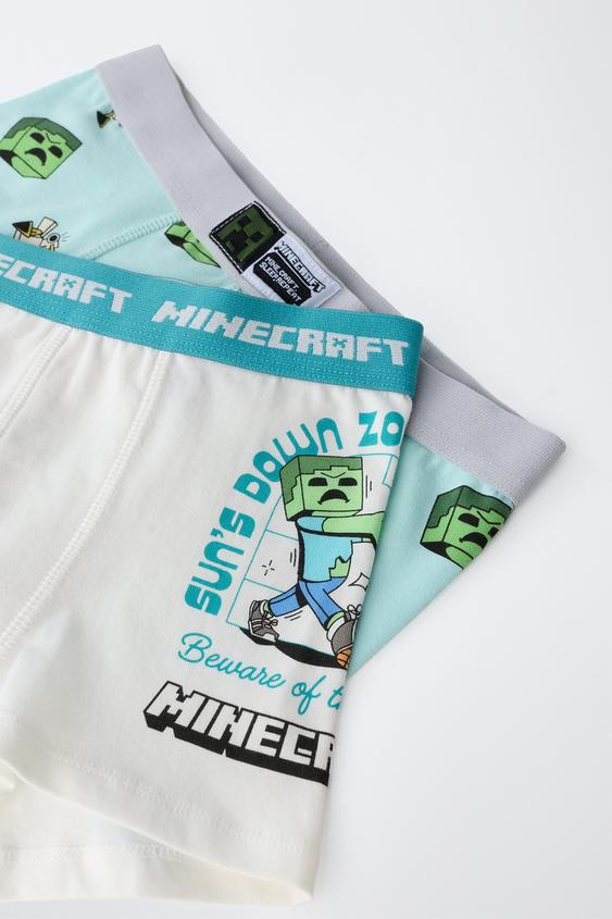 6-14 ANS / LOT DE DEUX BOXERS MINECRAFT © MOJANG AB. - Bleu de Zara - Image 4