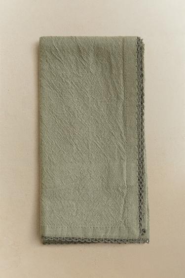 LOT DE SERVIETTES DE TABLE UNIES EN FIL TEINTÉ (LOT DE 2) - Bleuté de Zara