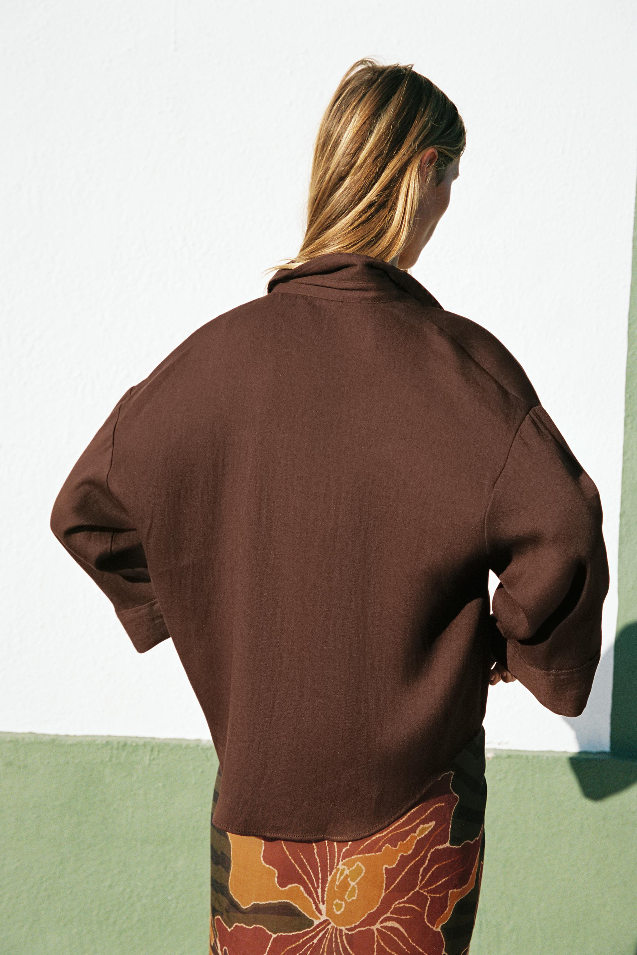 GENİŞ KOLLU OVERSIZE GÖMLEK - Görsel 4