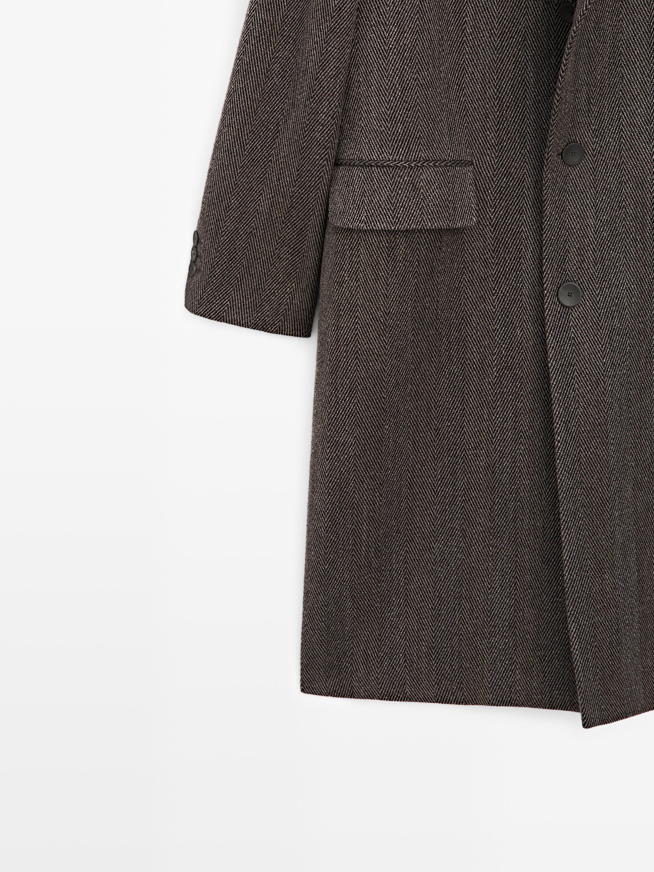 Long herringbone coat - LIMITED