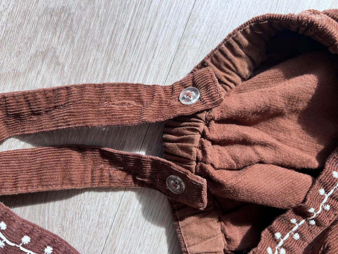 BROWN CORDUROY OVERALLS - Image 3
