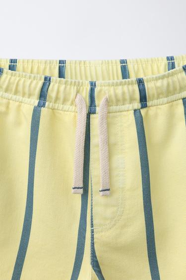 SHORT FLUIDE À RAYURES - Beige clair de Zara - Image 2