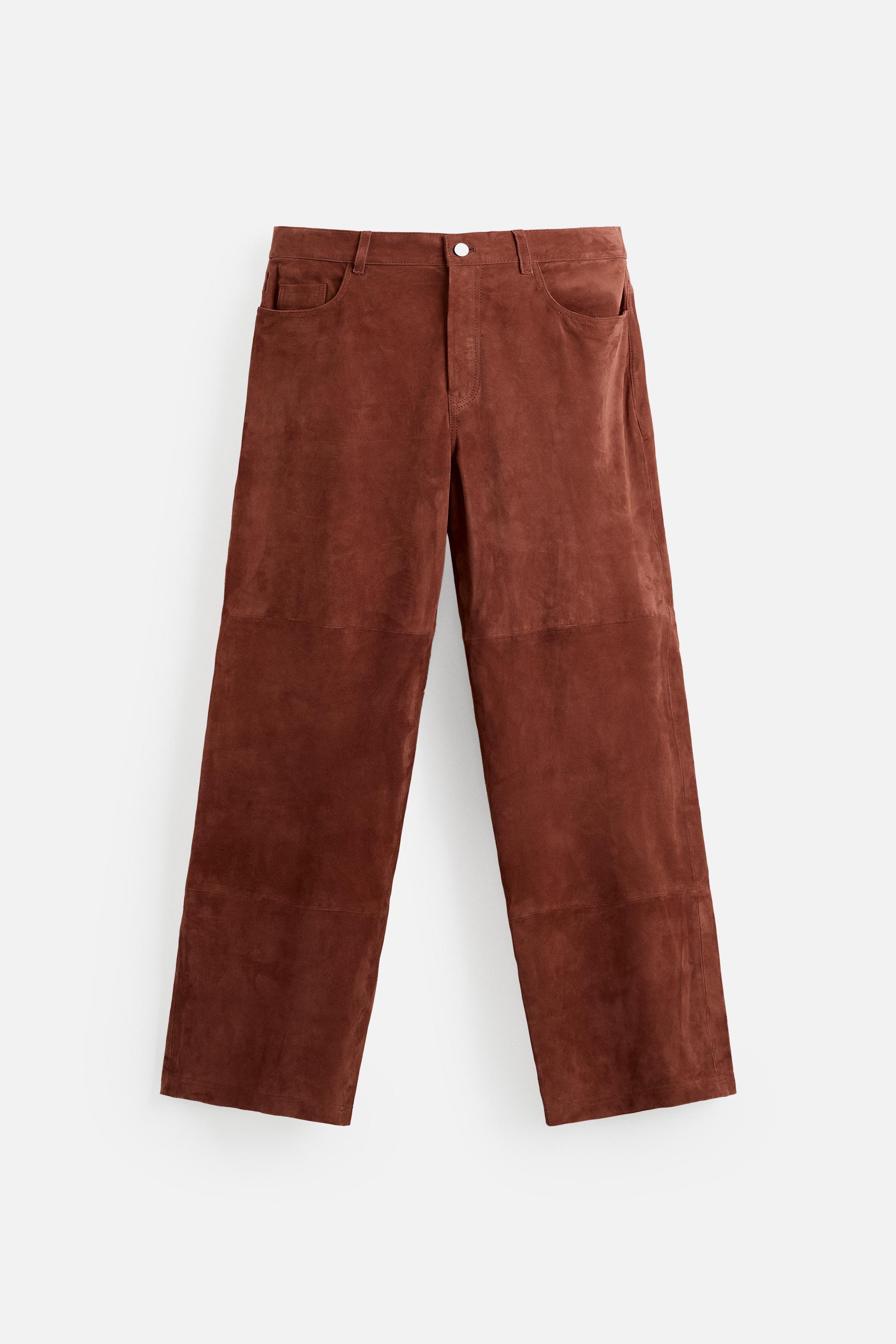 Pantalon Marron Pantalon Cuero H&m Pantalones Color Café H&M