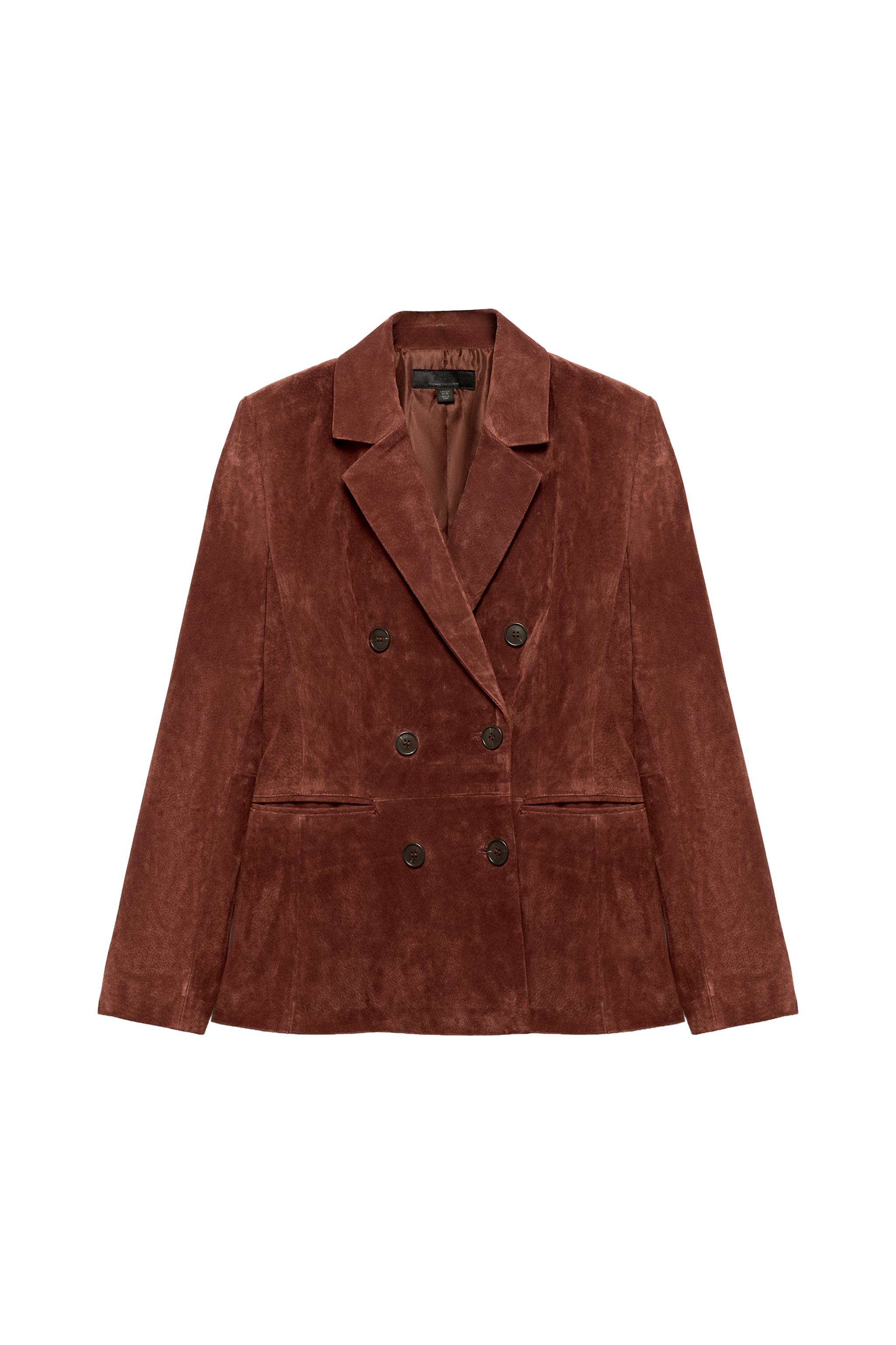 100% LEATHER TAILORED BLAZER