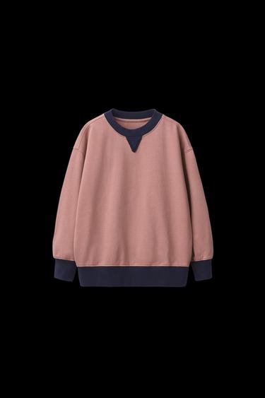 Zara CONTRAST TOP - Pink - Image 0