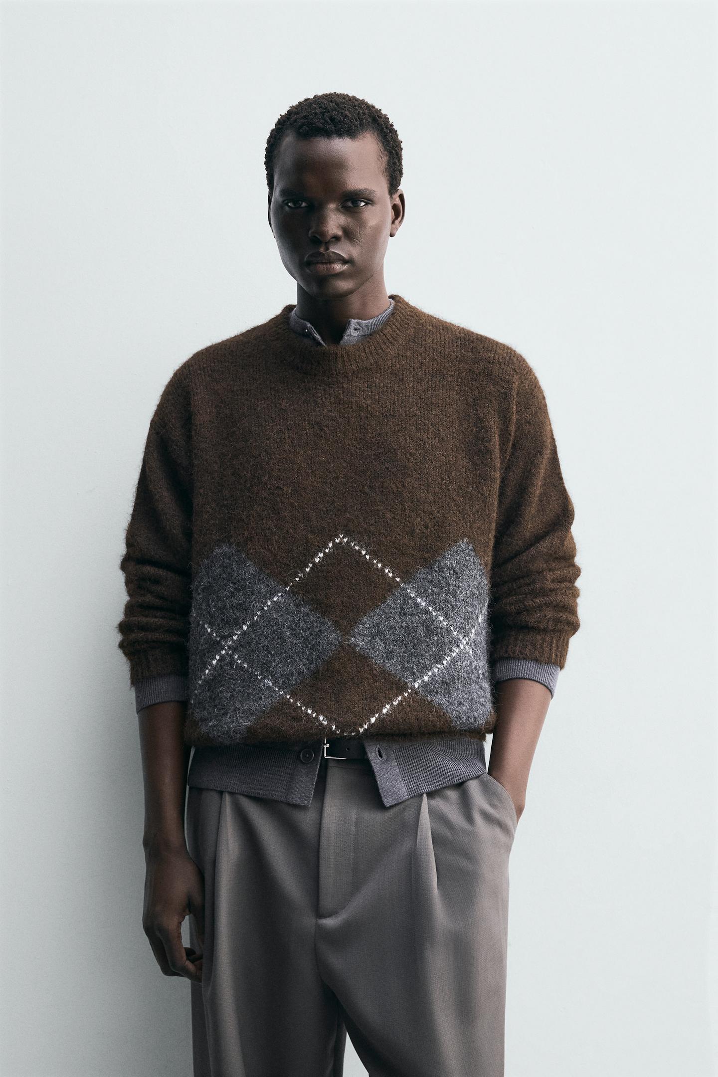 JACQUARD TRUI MET ARGYLE DESSIN