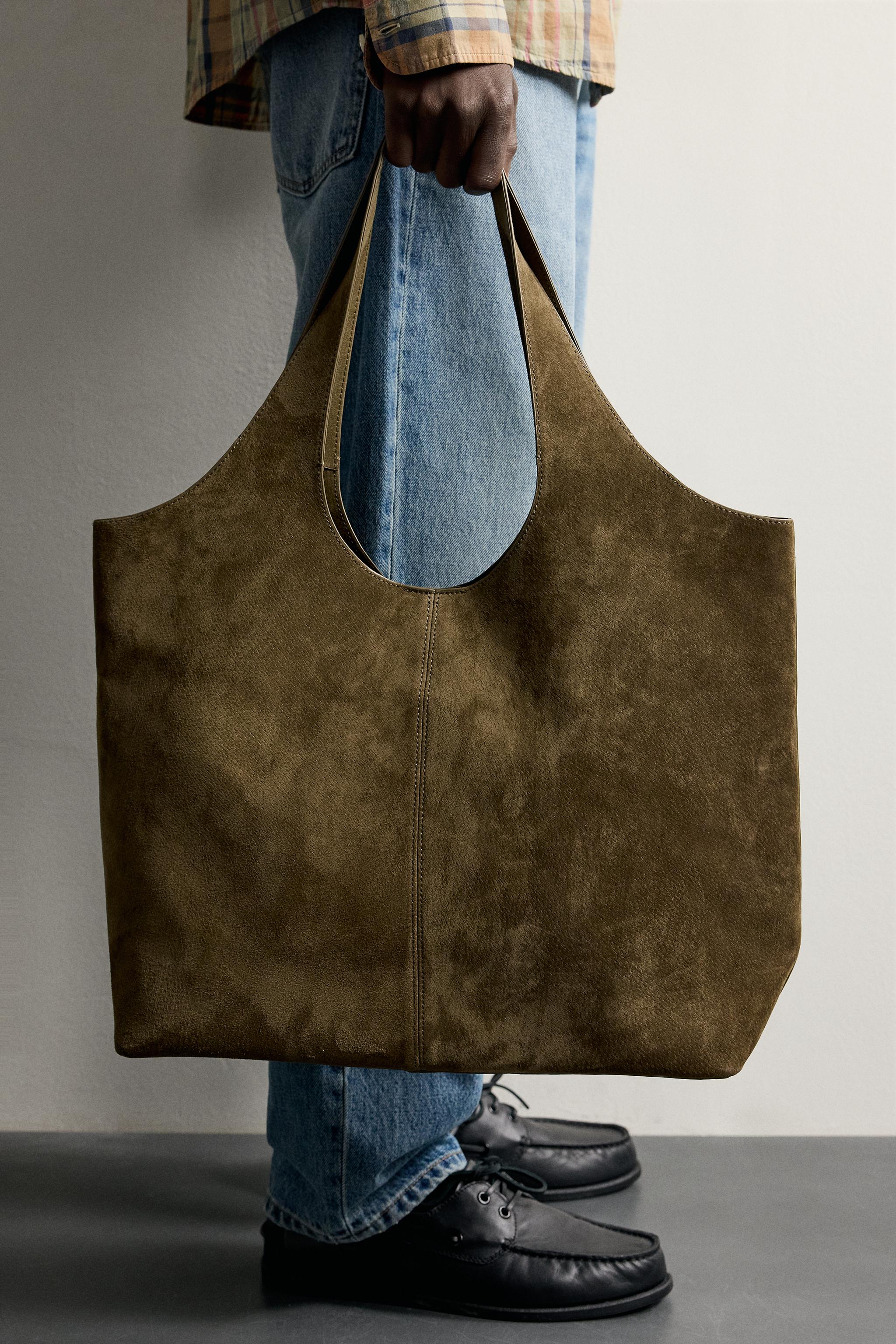 Zara LEATHER SHOPPER