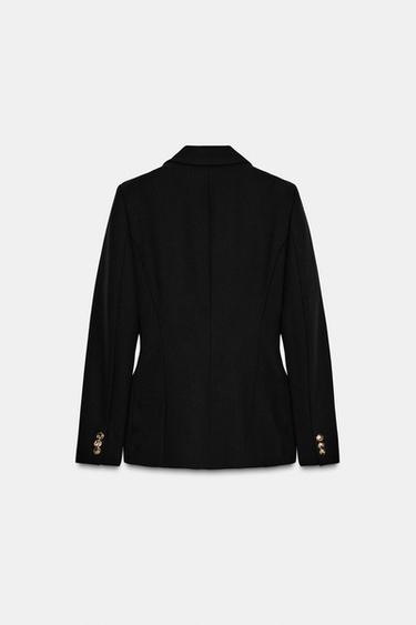VESTE AJUSTÉE À ÉPAULETTES - Noir de Zara - Image 5