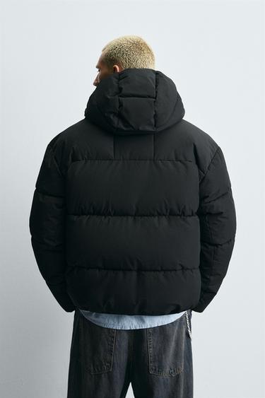 HOODED PUFFER JACKET - Black by Zara - Image 2
