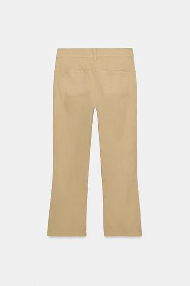 PANTALON MINI FLARE AVEC POCHES - Marron clair de Zara - Image 6
