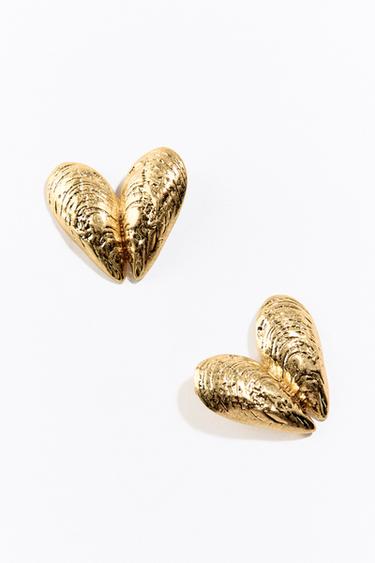 Zara MUSSEL EARRINGS - Golden