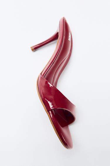 HEELED MULES - Red by Zara