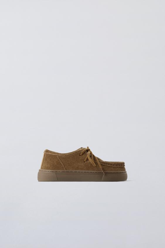 LEATHER OXFORD SHOES Brown ZARA Canada