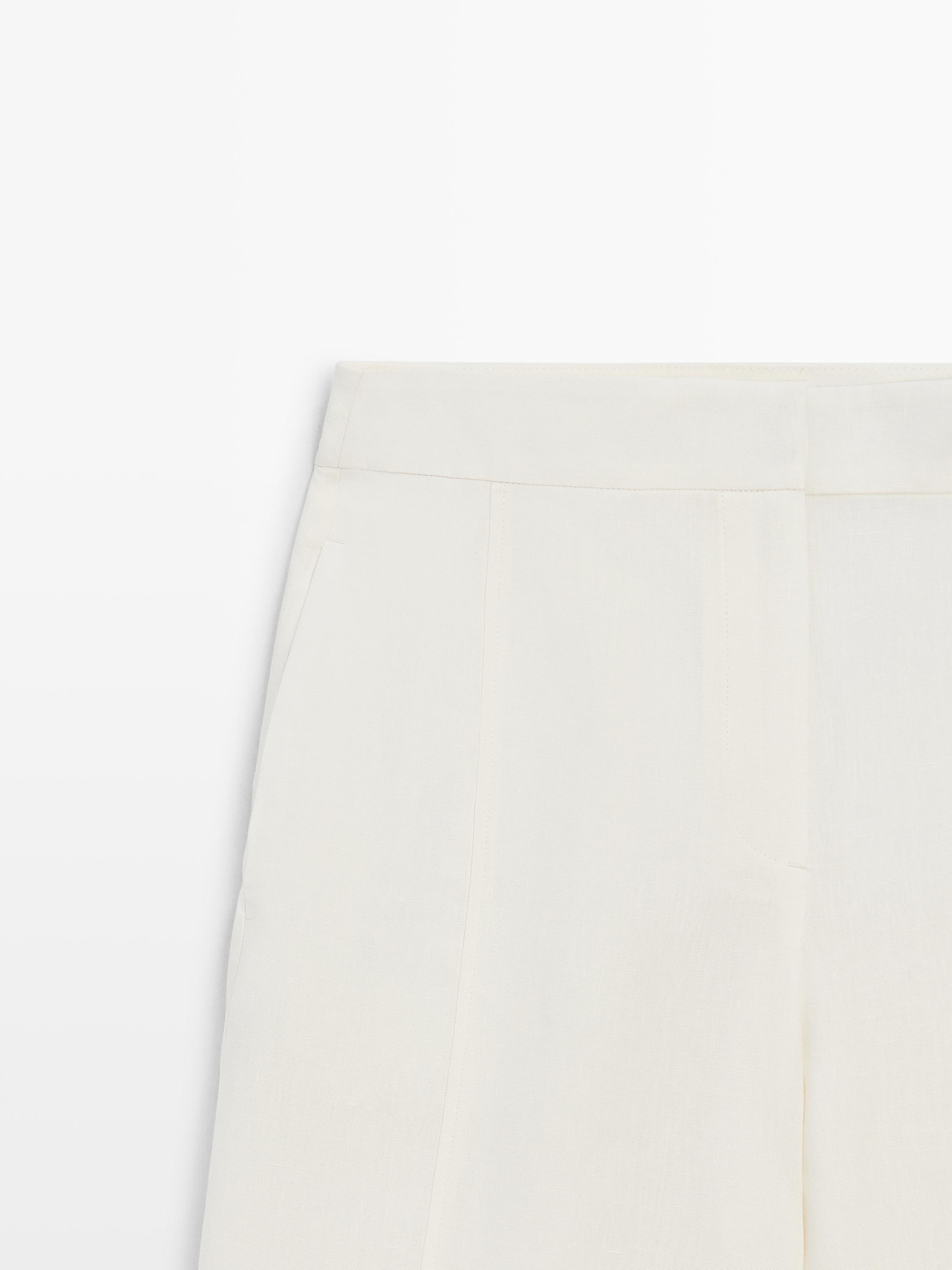 Pantalon barrel lin