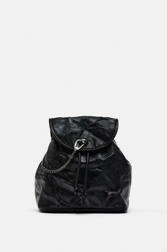 Zara LEATHER BACKPACK