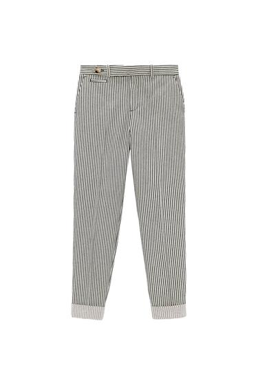 STRIPED NARROW TROUSERS