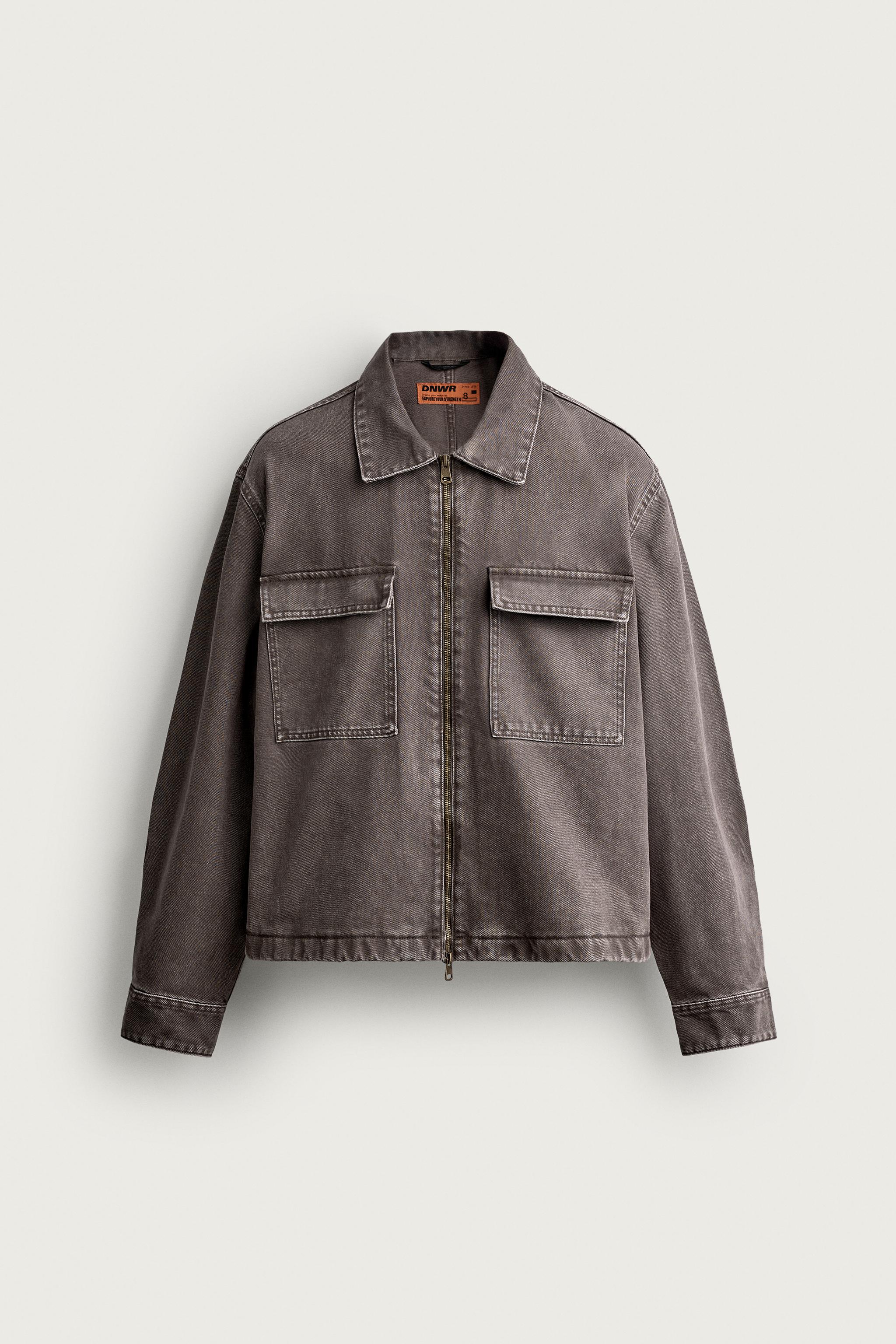BOXY FIT POCKET OVERSHIRT — Brown / Taupe
