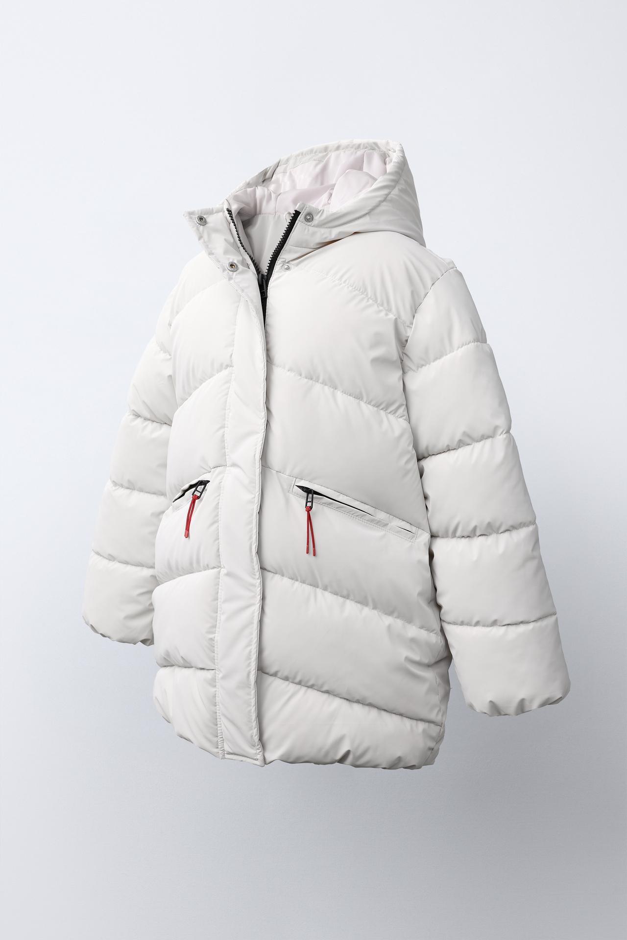 WATER-RESISTANT RUBBERIZED PUFFER COAT — Ice