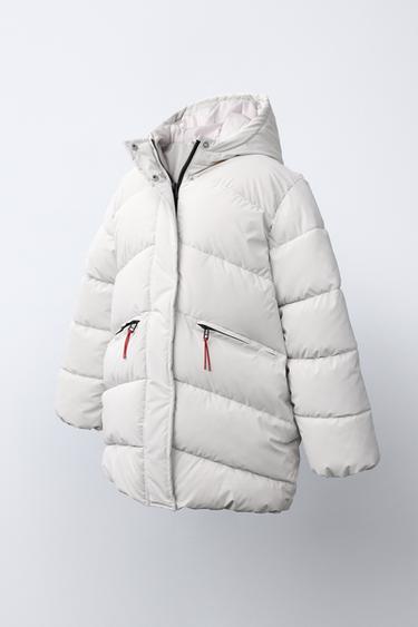 WATER-RESISTANT RUBBERIZED PUFFER COAT — Ice 2