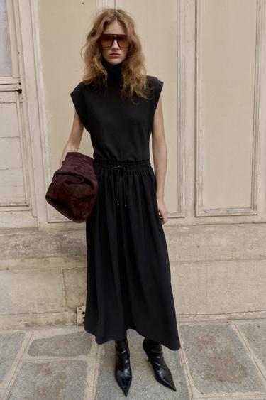LANGE COMBI-JURK - Zwart van Zara