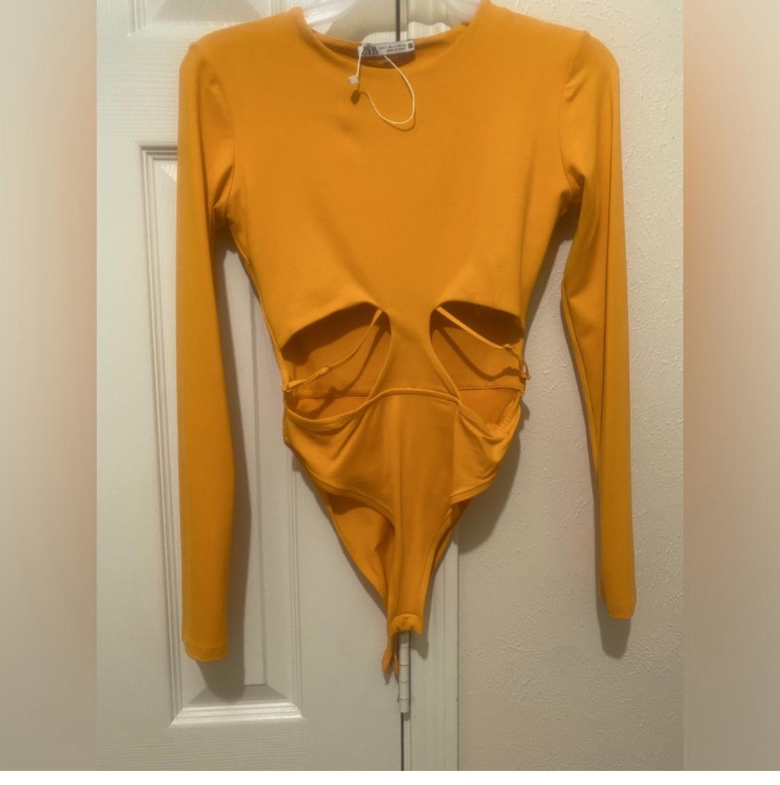 ORANGE CUT OUT BODYSUIT - Image 4
