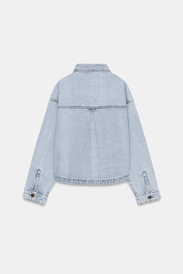 BLOUSON EN DENIM Z1975 - Bleu clair de Zara - Image 8