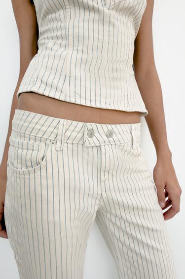 JEAN TRF DROIT RAYURES TAILLE BASSE - Rayures de Zara - Image 5