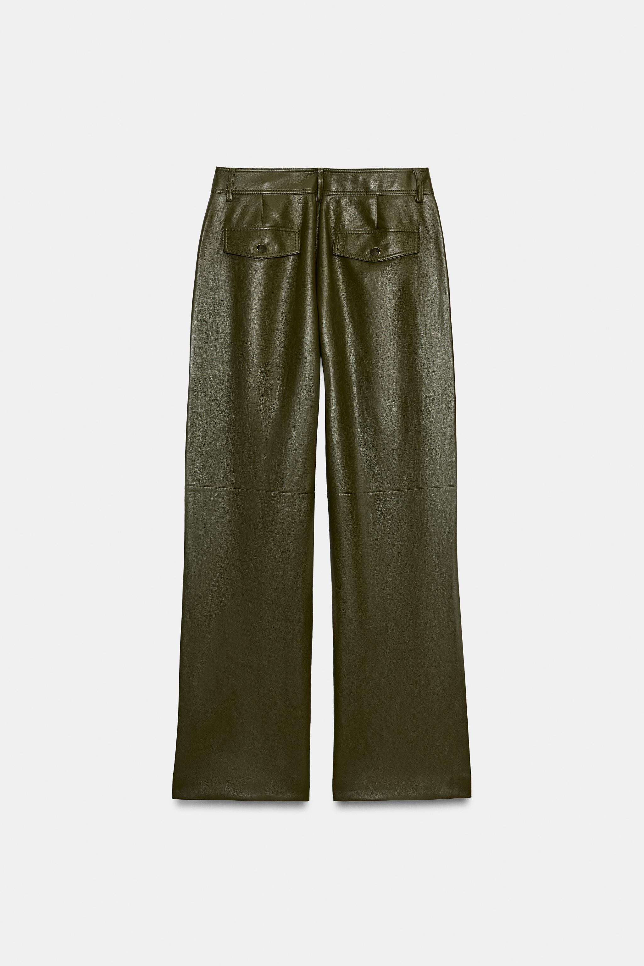 PANTALON DROIT MATIÈRE SYNTHÉTIQUE