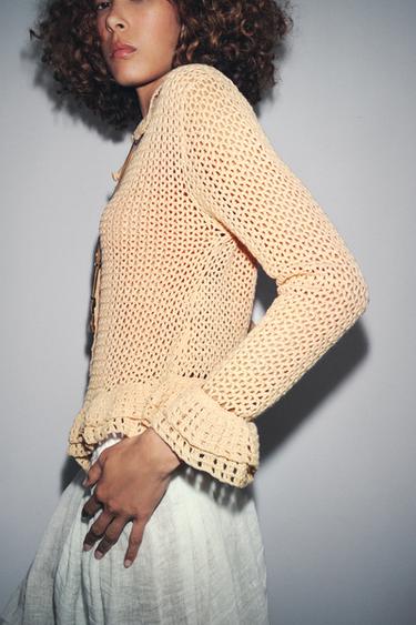 TOP EN MAILLE CROCHET - Sable de Zara - Image 3
