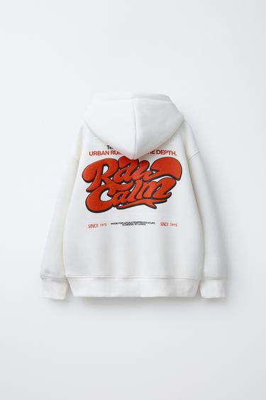 SLOGAN PRINT HOODIE - Ecru by Zara - Image 1