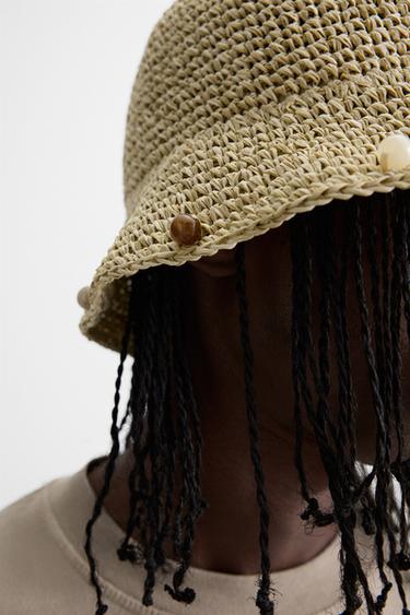 CHAPEAU CROCHET FANTAISIE - Marron clair de Zara - Image 1