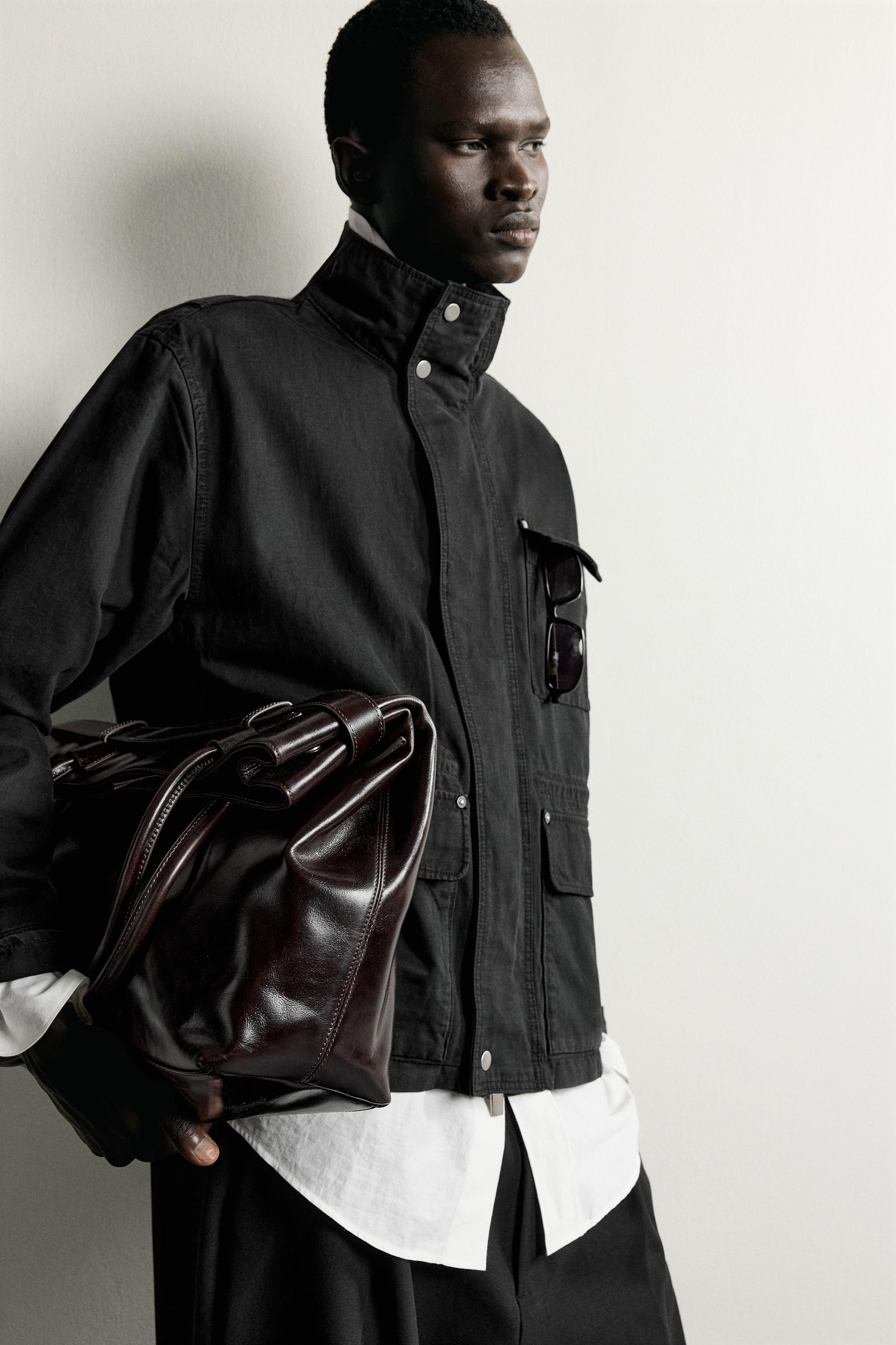 Zara RELAXED FIT UTILITY CEPLİ CEKET görsel 5