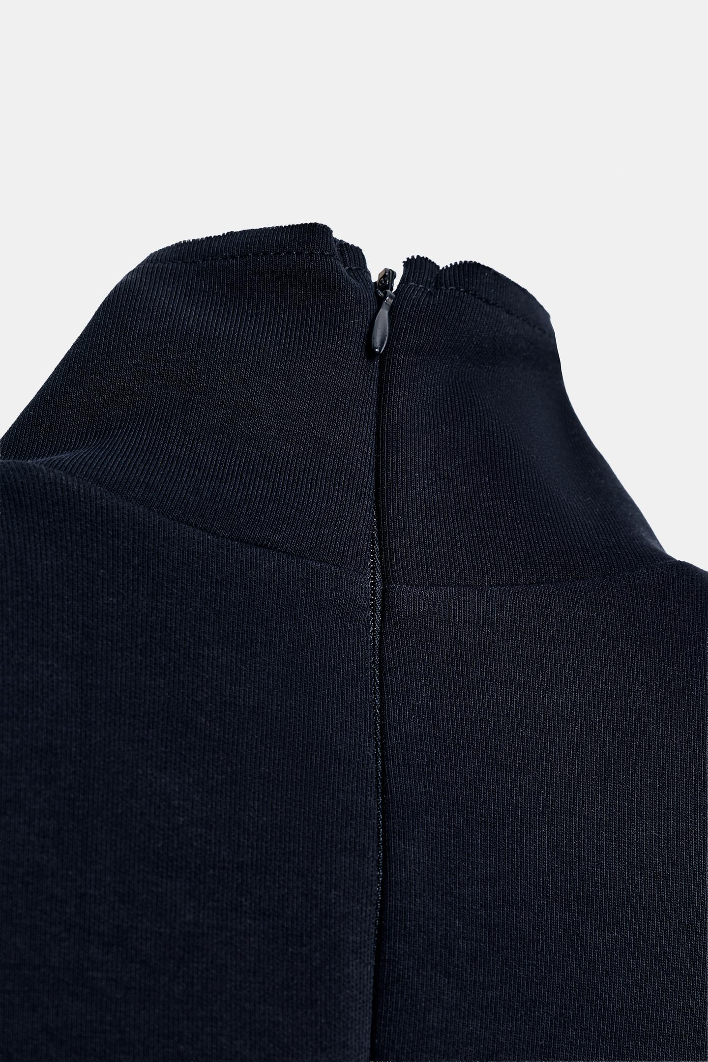 Женский топ Zara Interlock Mock-Neck Top, цвет: Тёмный тёмно-синий — фото 10