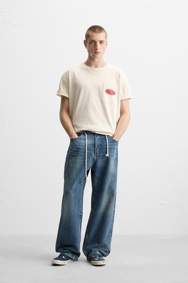 CONTRAST PRINT T-SHIRT - Sand by Zara - Image 0