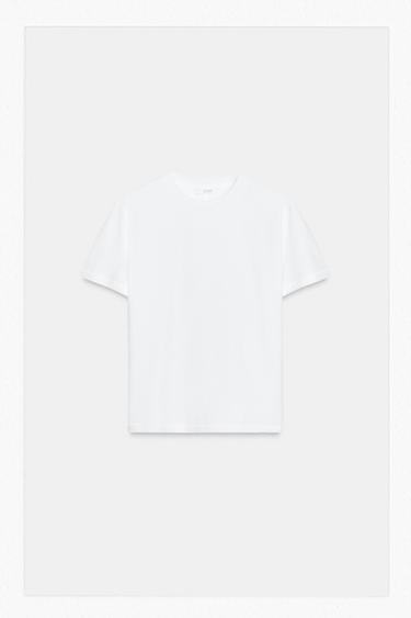 Zara 絲光棉 T 恤 - 白色