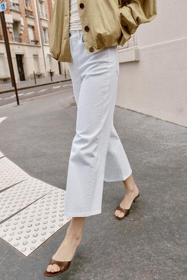 Z1975 HIGH-WAIST COMFORT CULOTTES - White by Zara - Image 6
