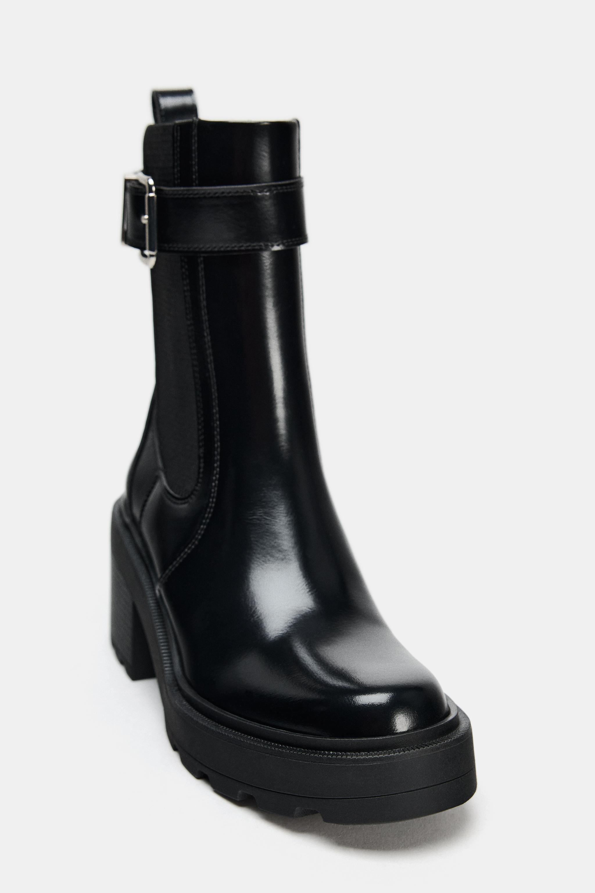 ★ZARA★ CHELSEA BUCKLE HEELED ANKLE BOOTS CHELSEA BUCKLE HEELED ANKLE BOOTS - Black | ZARA Australia
