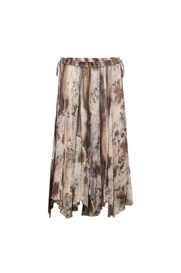 ZW COLLECTION PRINTED PATCHWORK SKIRT