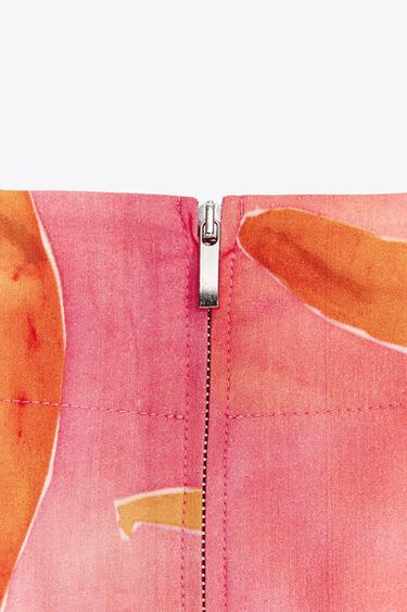 ZW COLLECTION PRINTED MIDI SKIRT - Pink by Zara - Image 6
