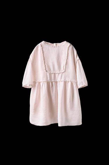Zara AGES 2-5/ 100% RAMIE LIMITED EDITION DRESS - Dusty pink - Image 0