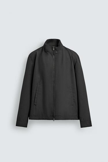 LIGHT REGULAR FIT OVERSHIRT - Anthracite grey by Zara