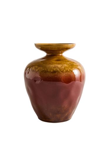 VASO DE CERÂMICA COLORIDA LARGA - Caqui da Zara