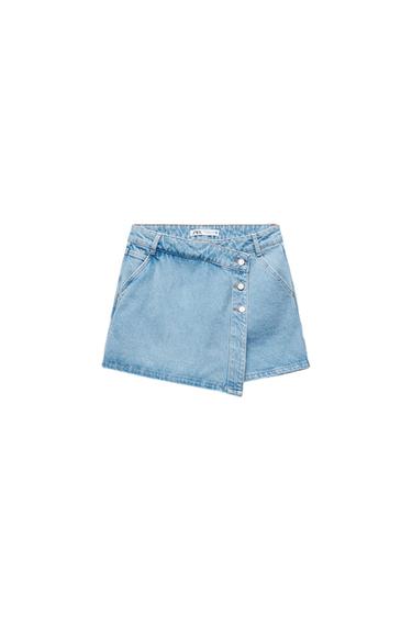 DENIM SKORT WITH BUTTONS