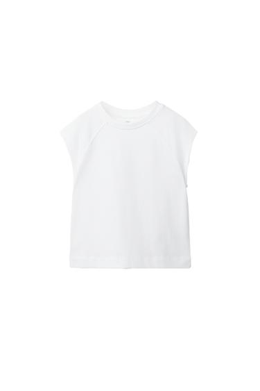 KLASIČNA MAJICA Z RAGLAN ROKAVI - Bela od Zare