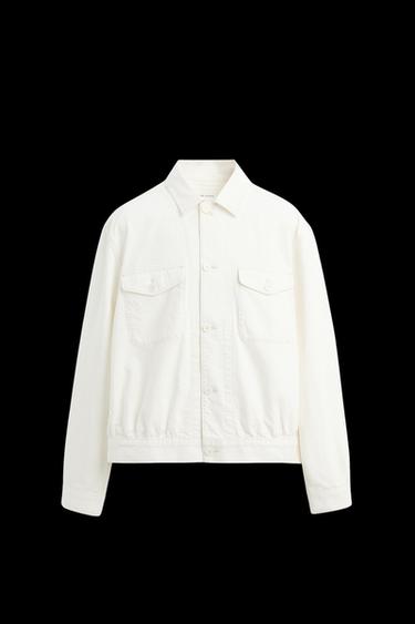JEANSJACKE AUS BAUMWOLLE UND HANF - Cremefarben von Zara - Bild 0