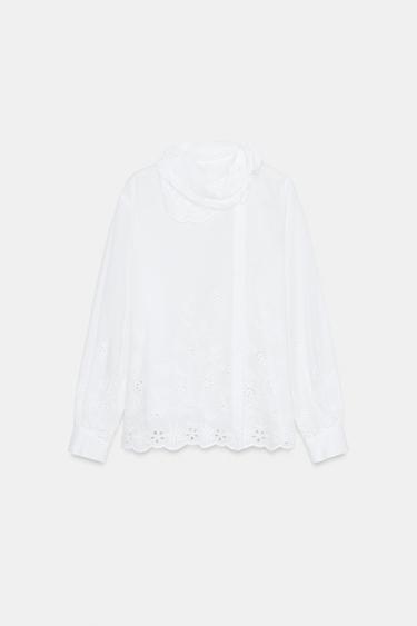 ZW COLLECTION EMBROIDERED SHIRT - White by Zara - Image 0