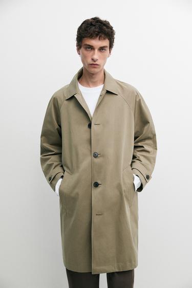 Trench largo oversize 100% algodón - Negro oro de Zara