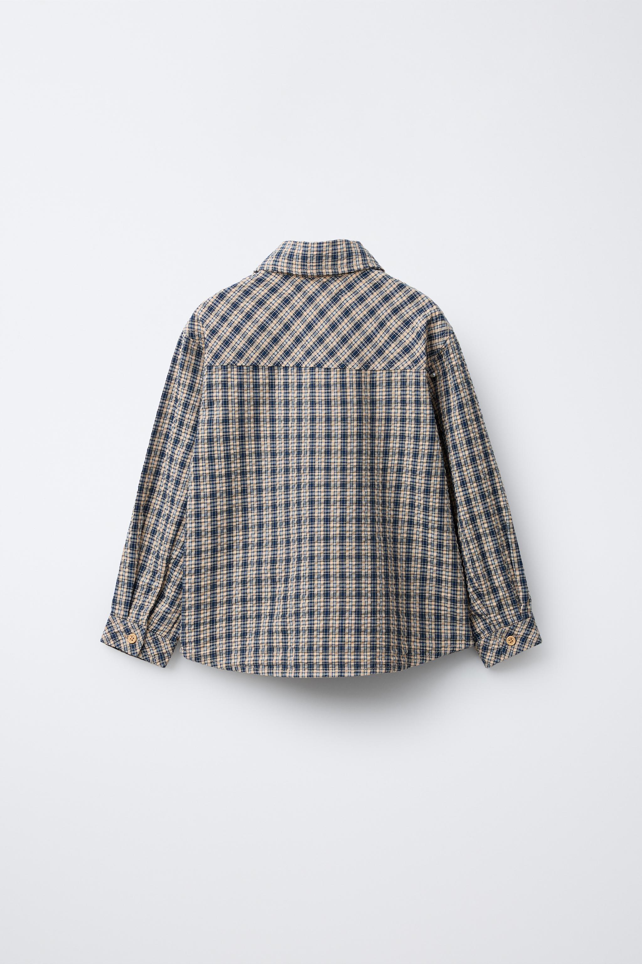 Tartan0627ページ TEXTURED PLAID SHIRT - Blue / Green | ZARA United States